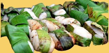 Grilled Banana Wrapped in Sticky Rice (Bánh chuối nếp nướng)
